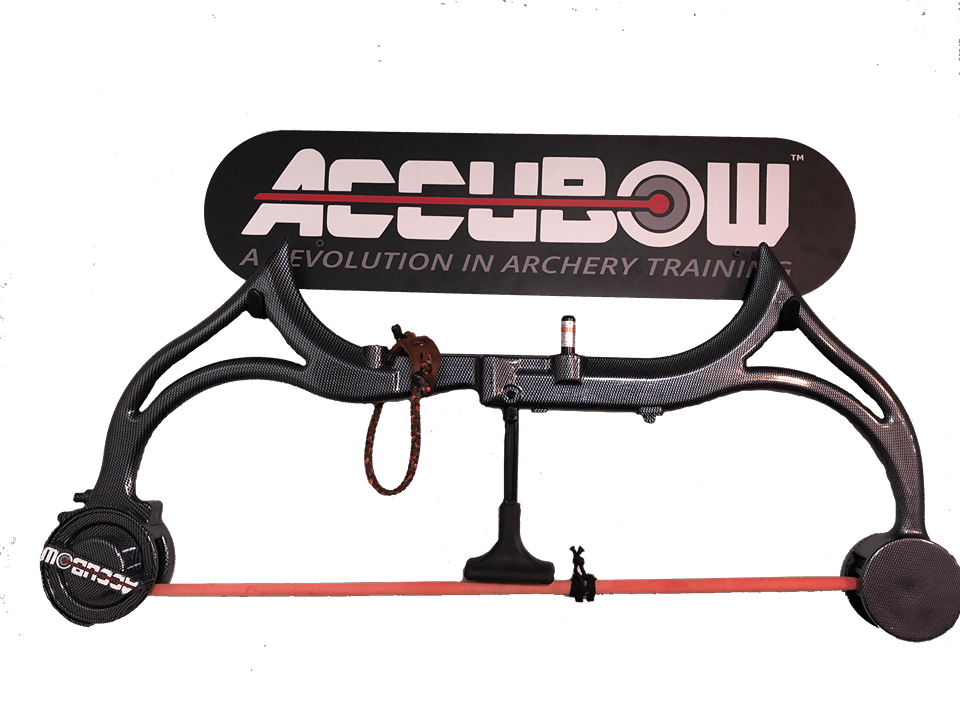 Accubow hanger with accubow on it